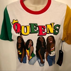 NWT On Fire Queens women’s vibe Graphic tee size M